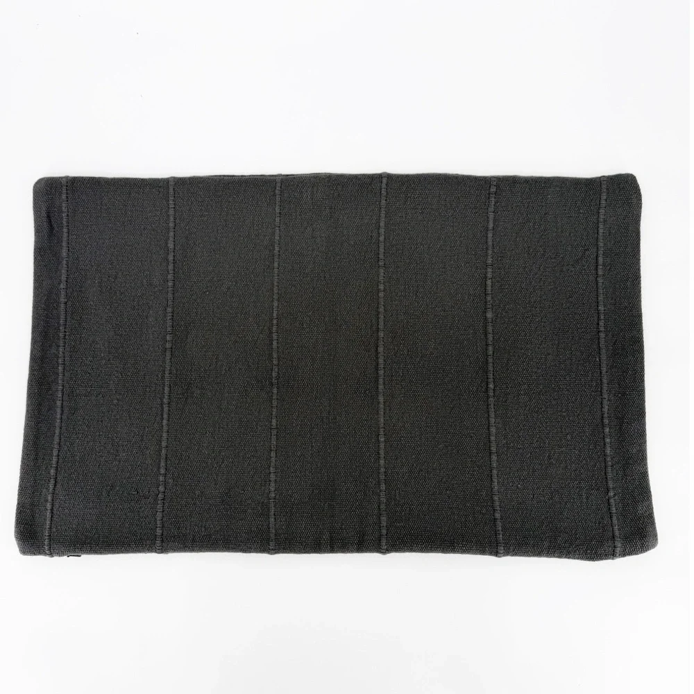 Pottery Barn Cotton Pillow Cover 16x26 Dark Gray